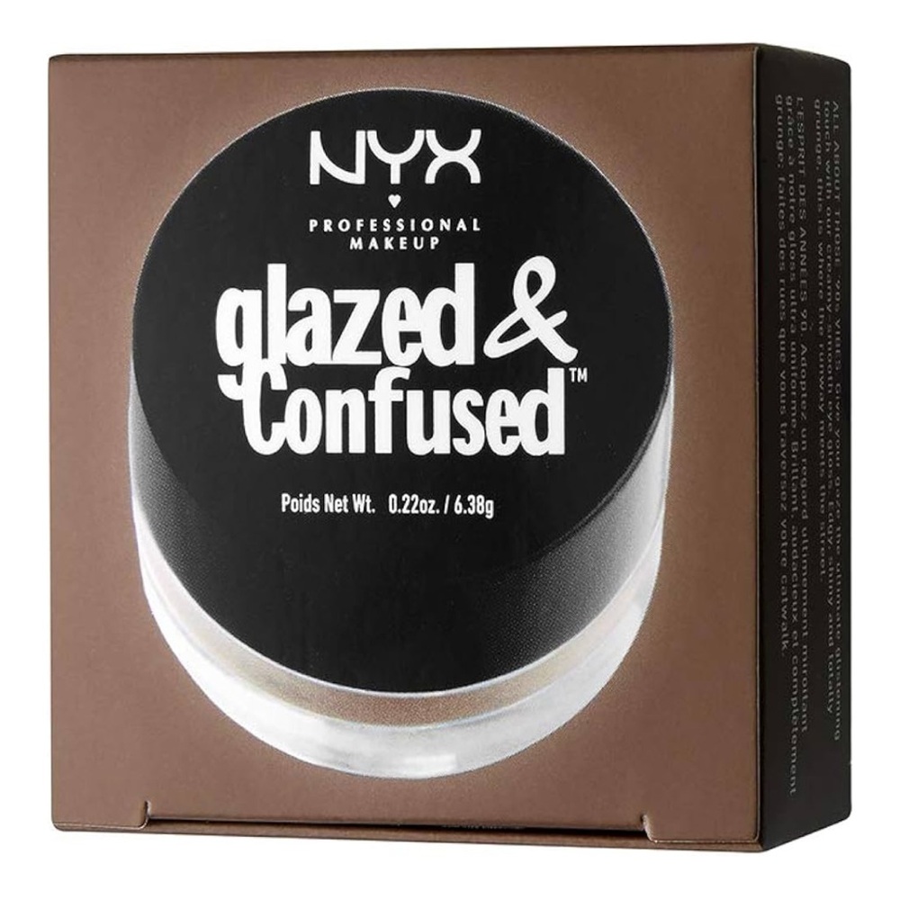 NIB New NYX Glazed & Confused Eye Gloss - Black and Brown (Get Naked)